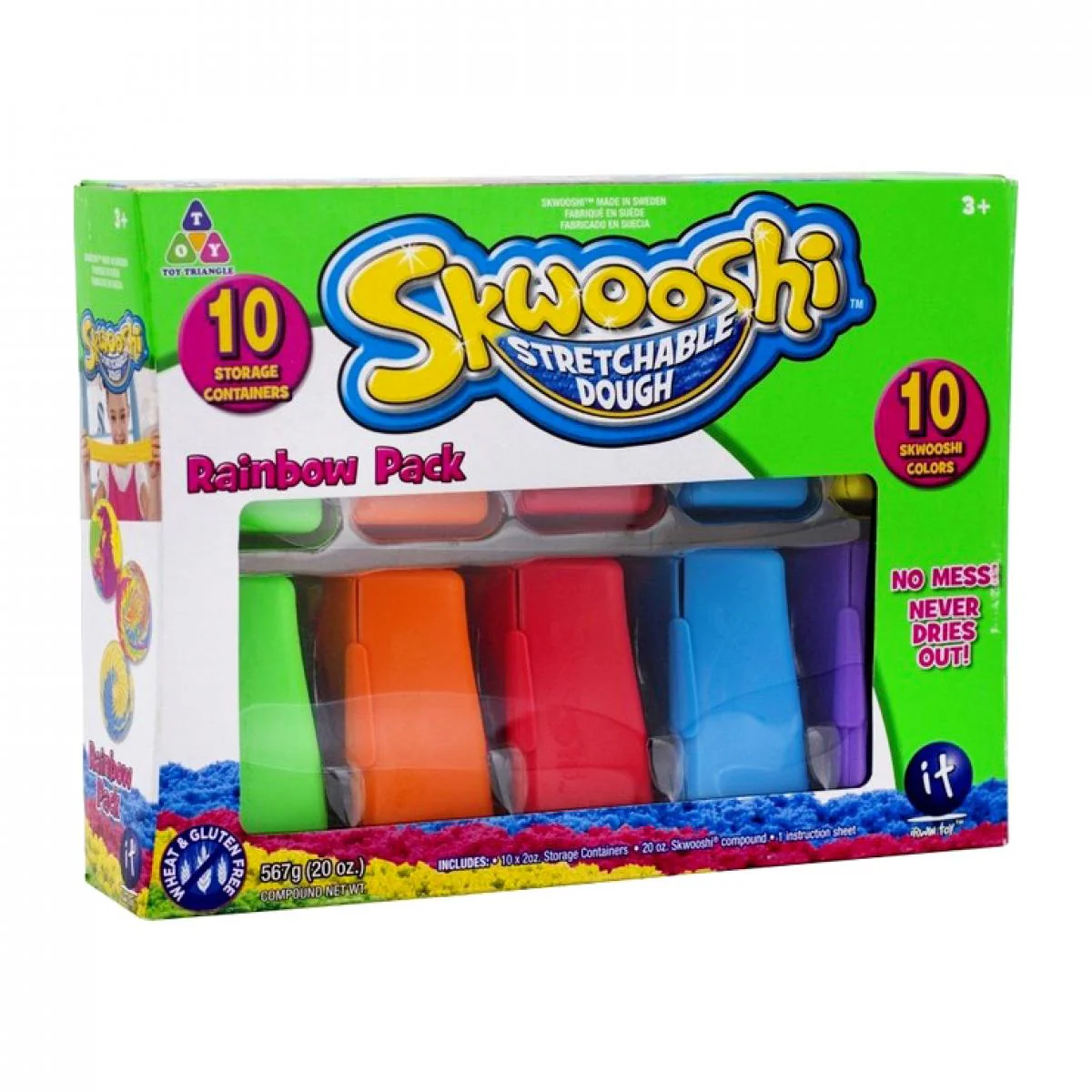 Skwooshi Stretchable Dough Rainbow Dough 10 packs 300112003N