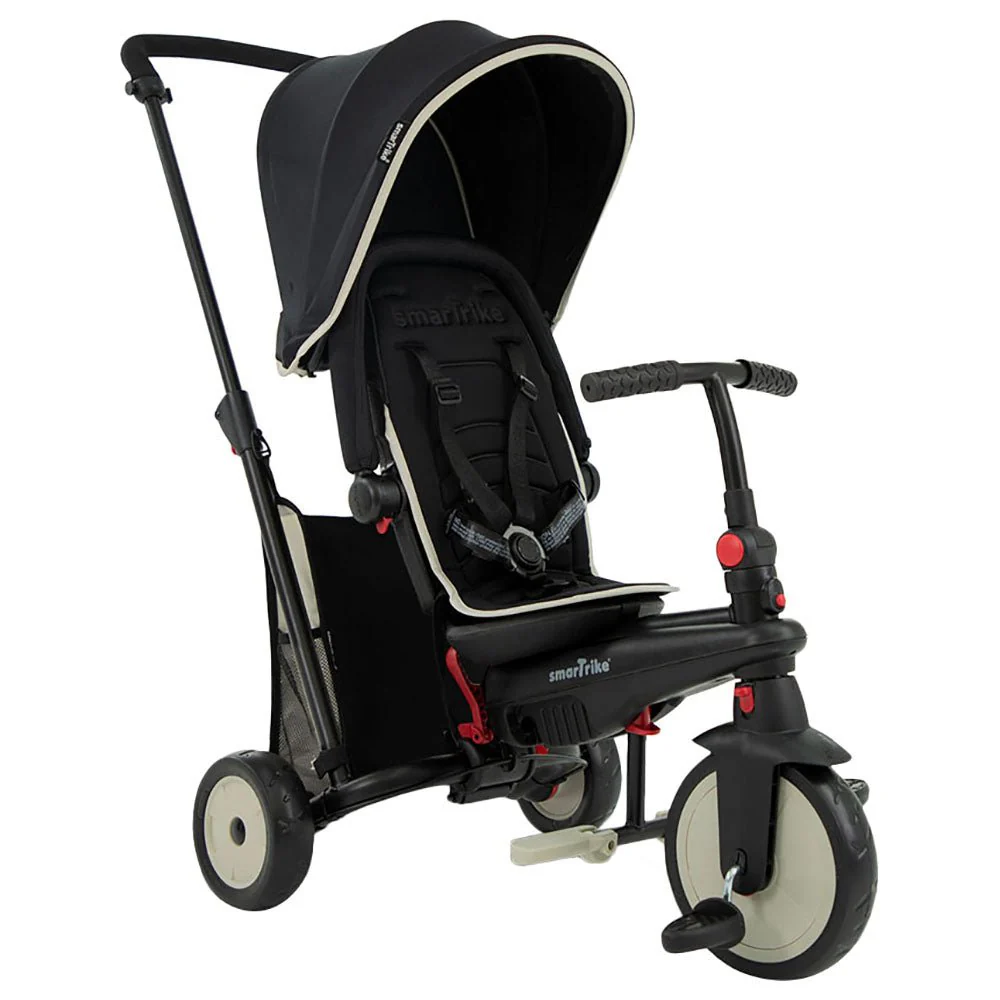SmarTrike STR3 Folding 6-in-1 Trike Black with Cream Pipping 5021933