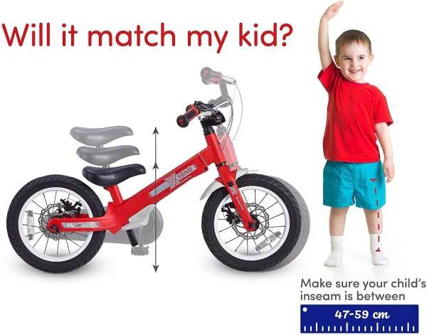 SmarTrike Xtend Mg+ Junior Bike Hydraulic Disc Brake Red 2070500 - Image 3