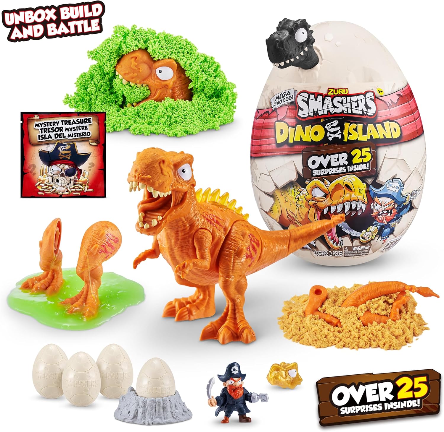 Smashers Mega Dino Combo 2-Pack [Dino Island + Jurassic Light Up Dino Egg] ZUR-74148 - Image 2