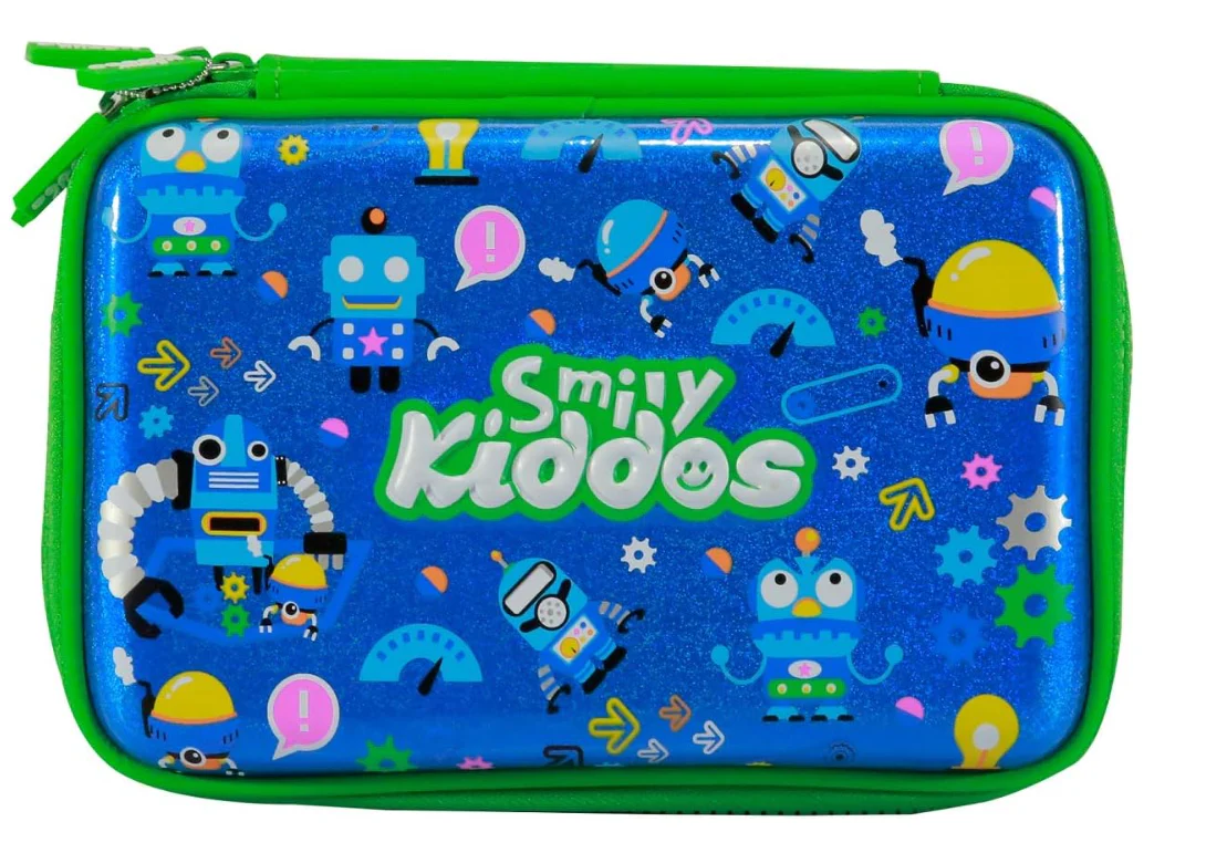Smily Kiddos Double Compartment Pencil Case - Blue SK11001004