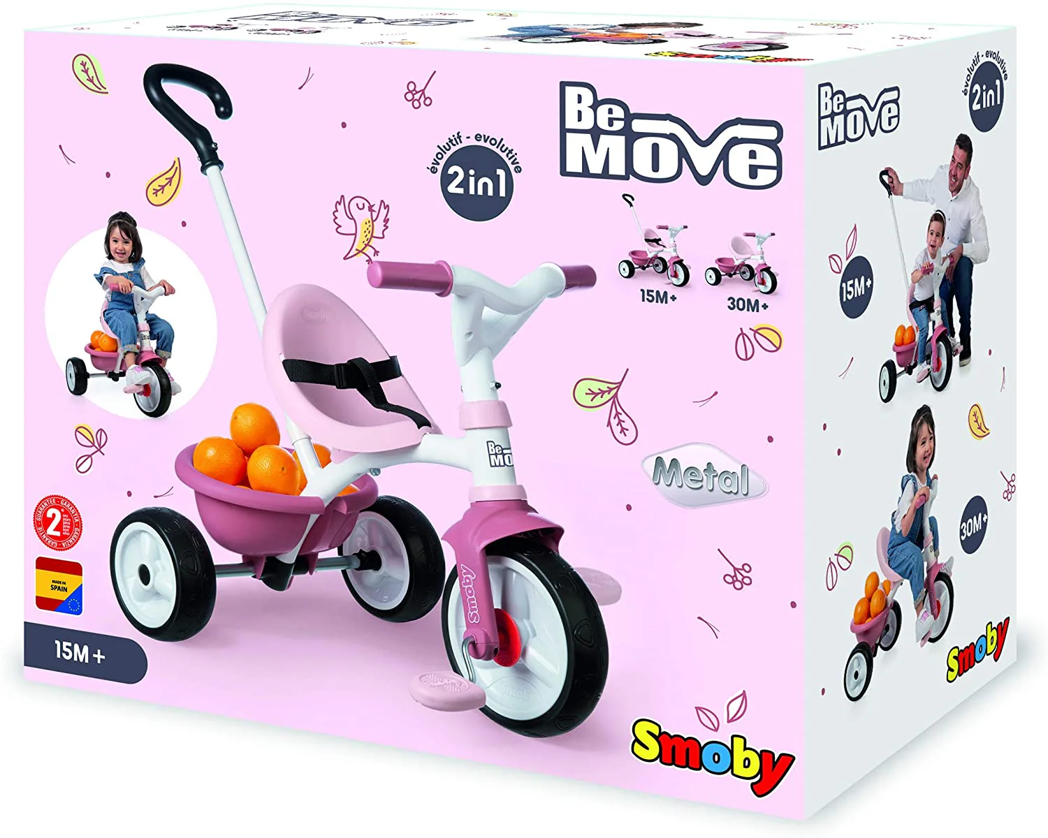 Smoby Be Move Tricycle Pink 7600740332