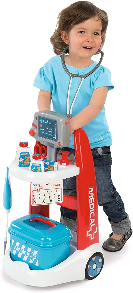 SMOBY Childrens Medical Rescue Trolley Playset 340202 - Image 4
