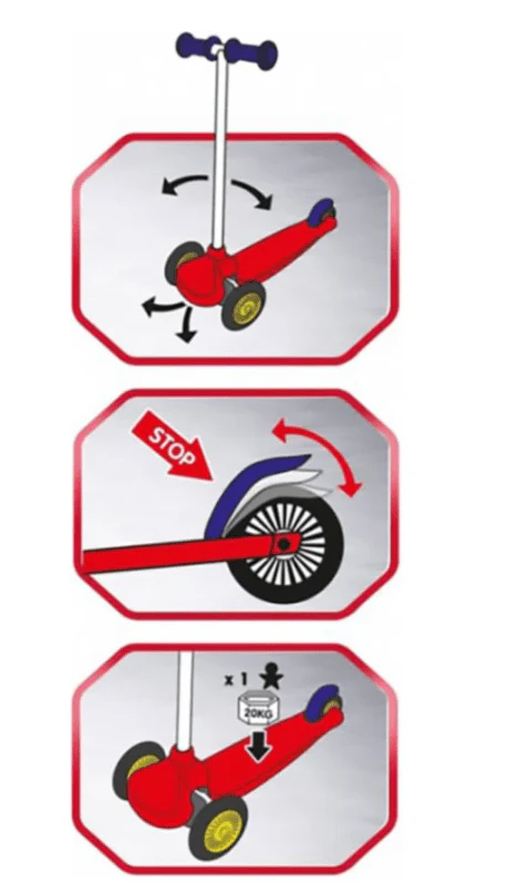 Smoby Disney Cars 3-Wheeled Twist Scooter 7600750205 - Image 3