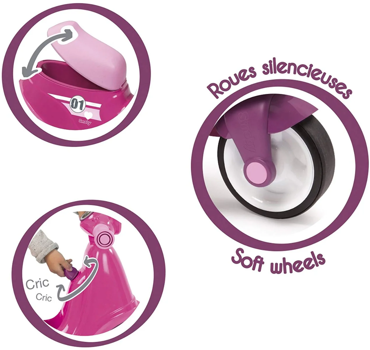 Smoby Scooter Pink 721002 - Image 4
