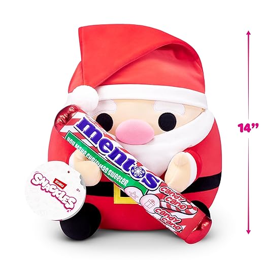 Snackles Christmas Santa Claus And Mentos Plush 14 Inches - Image 2