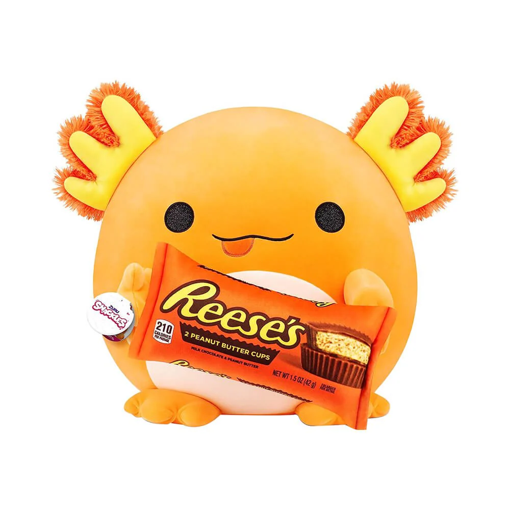 Snackles Holding Reese's - Axolotl Plush 14inch 77511P