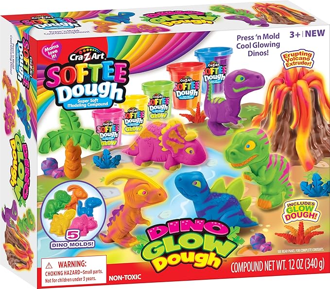 Softee Dough Dino Glow Dough CA-66603 - Image 6