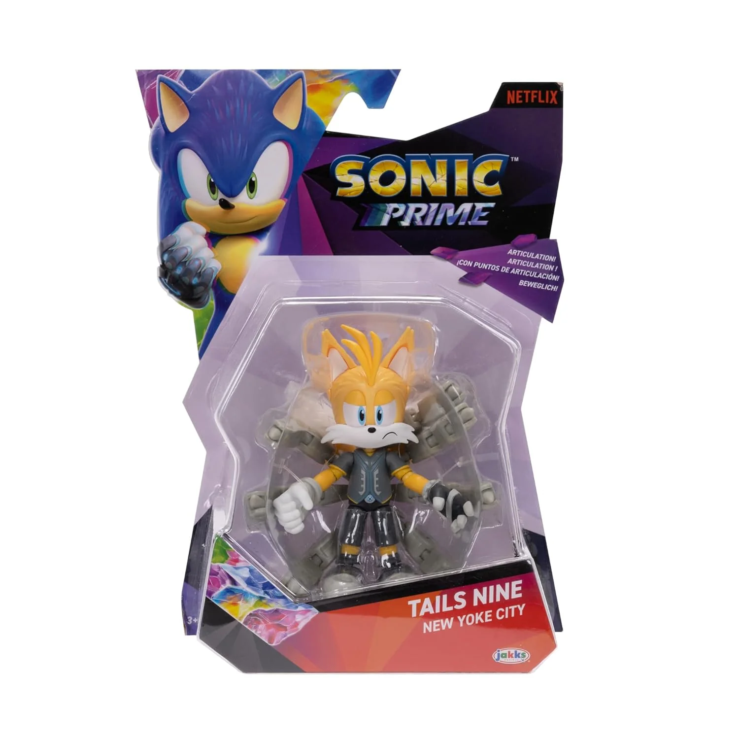 Sonic Prime New Yoke City Action Figure 5inch - Tails Nine - Image 3