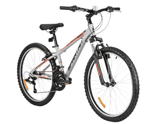Spartan Bicycle 24-Inch Galaxy MTB - Gray/Orange SP-3230
