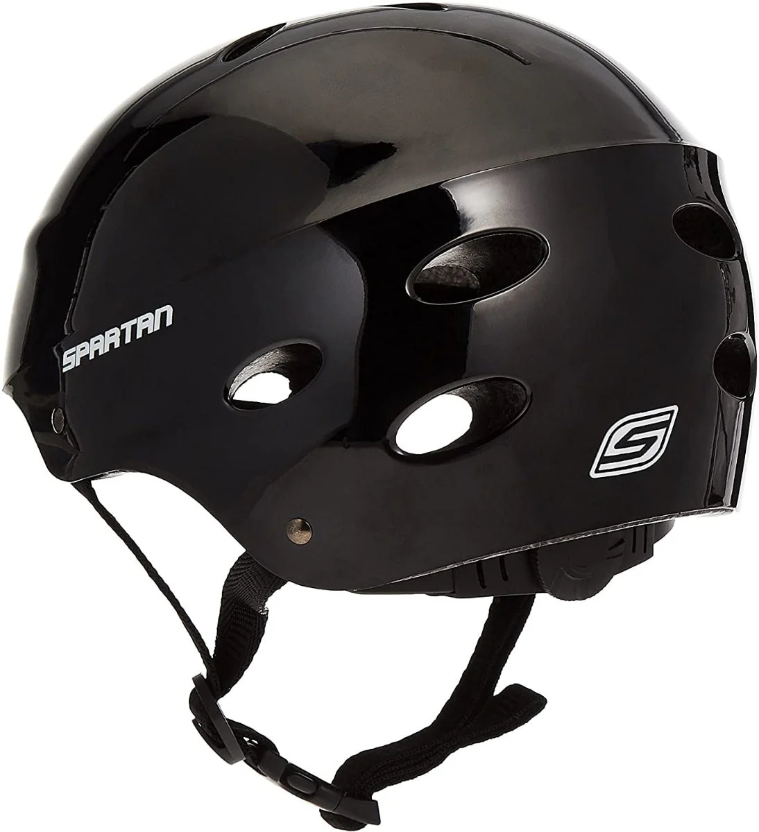 Spartan Black Glossy Helmet SP-HL-9003 - Image 2