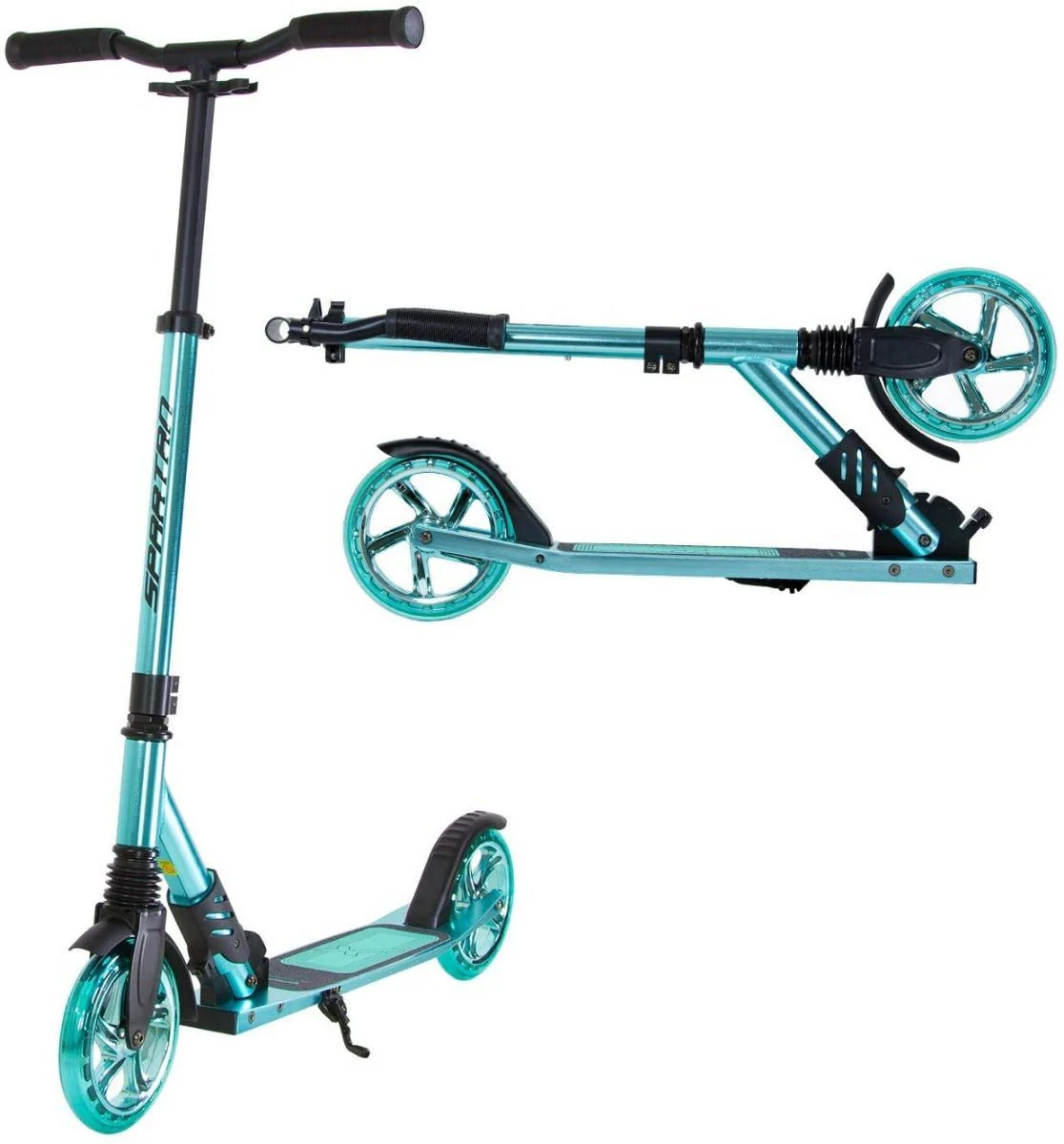 Spartan Extreme Folding Scooter - Mint Blue 180mm SP-7011