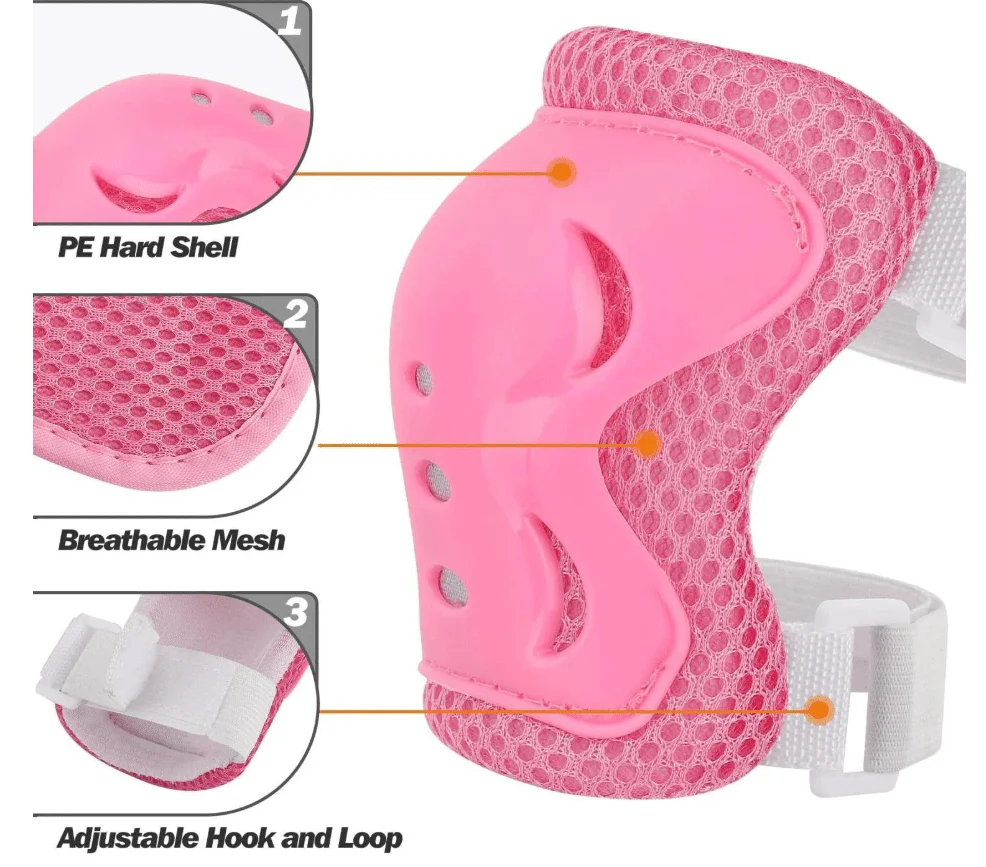 Spartan Knee & Elbow Pad & Wrist Pot Pink SP-9016 - Image 2