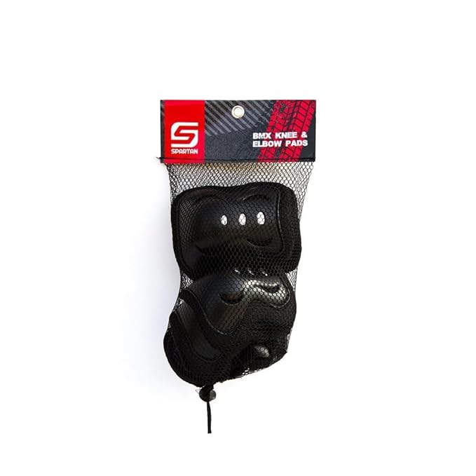 Spartan Knee & Elbow Pads and Wrist Protective Set Black XS SP-9061XS