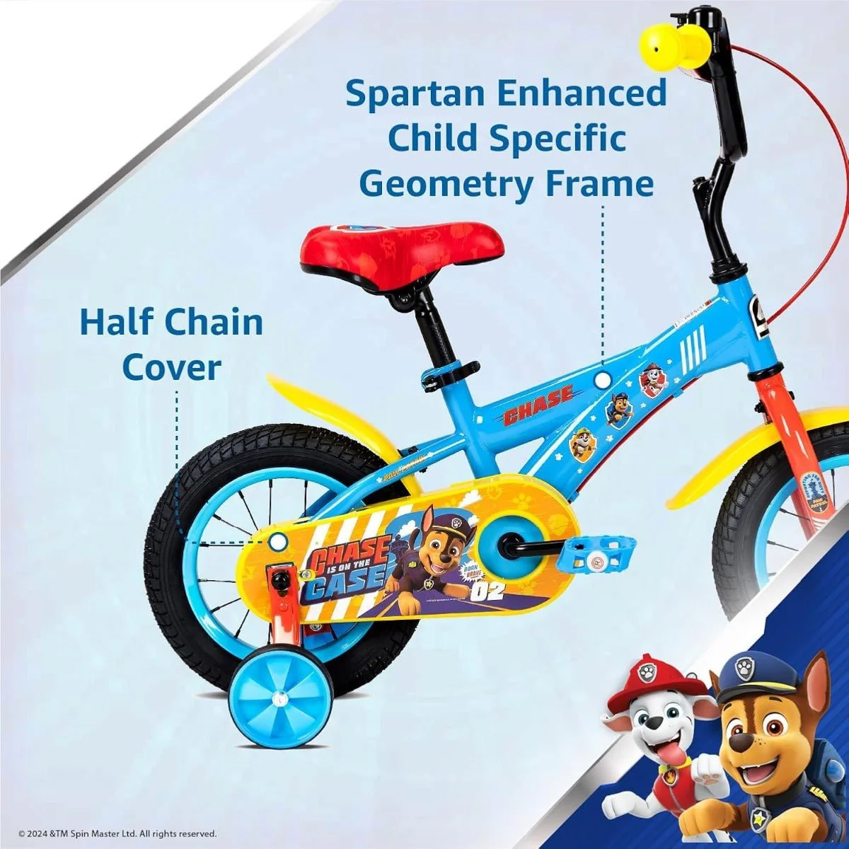 Spartan Paw Patrol Chase Bicycle 12inch SP-3202 - Image 4