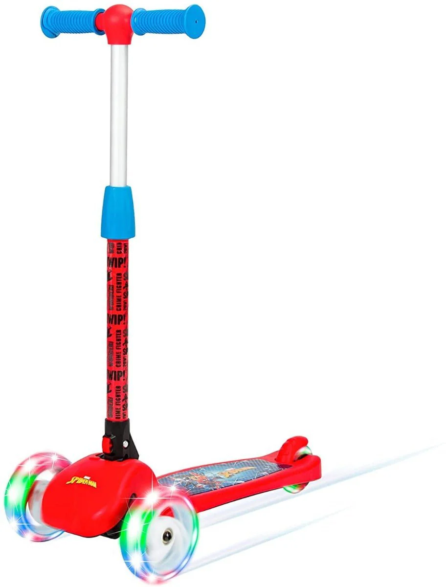 Spartan Spiderman LED Folding Scooter 3-Wheel SP-7052