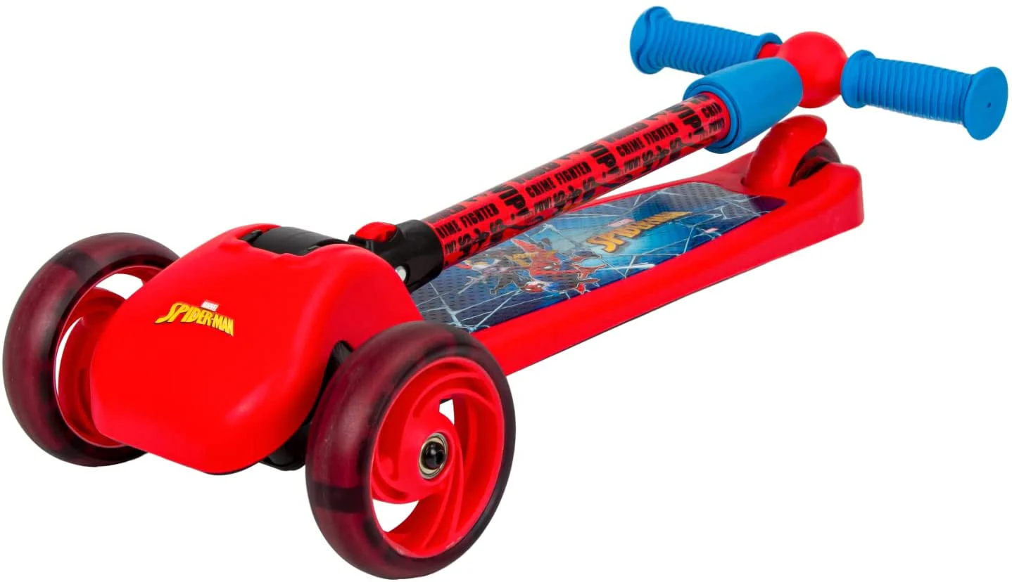 Spartan Spiderman LED Folding Scooter 3-Wheel SP-7052 - Image 2