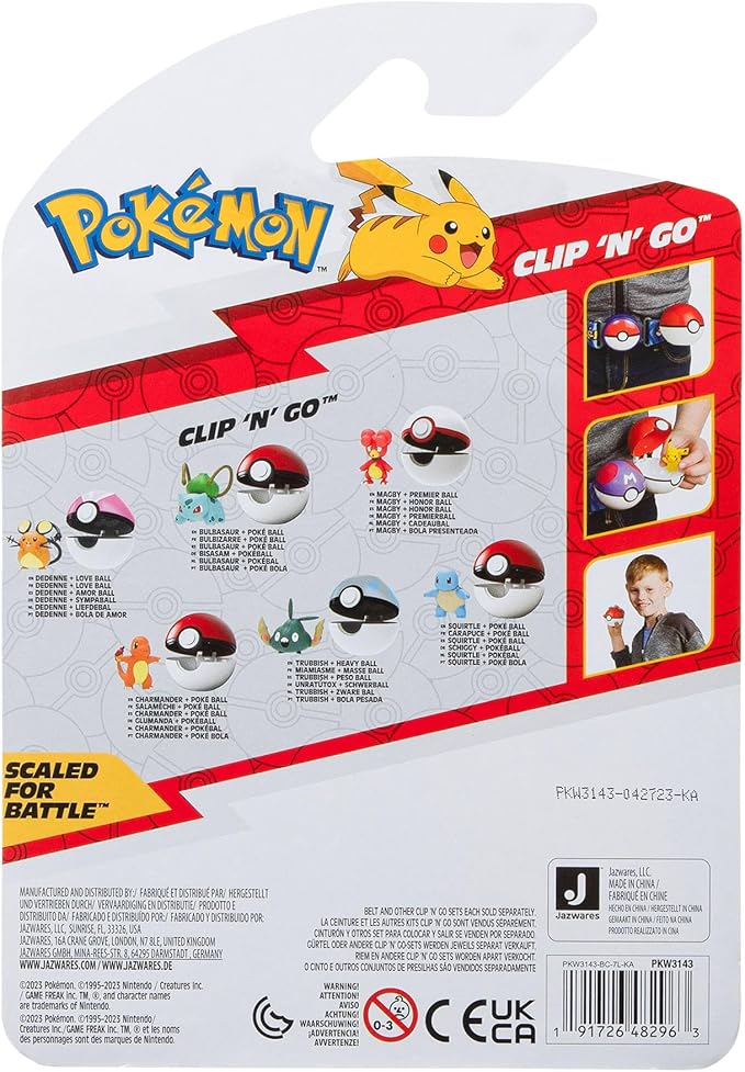 Pokemon Clip 'n Go Ball - Squirtle PKW3143/95057 - Image 3