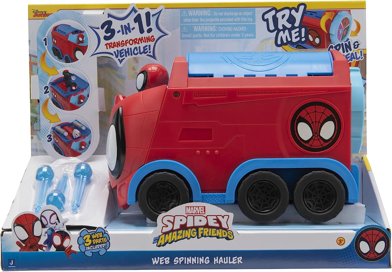 Spidey and His Amazing Friends Transforming Web Spinning Hauler SNF0081