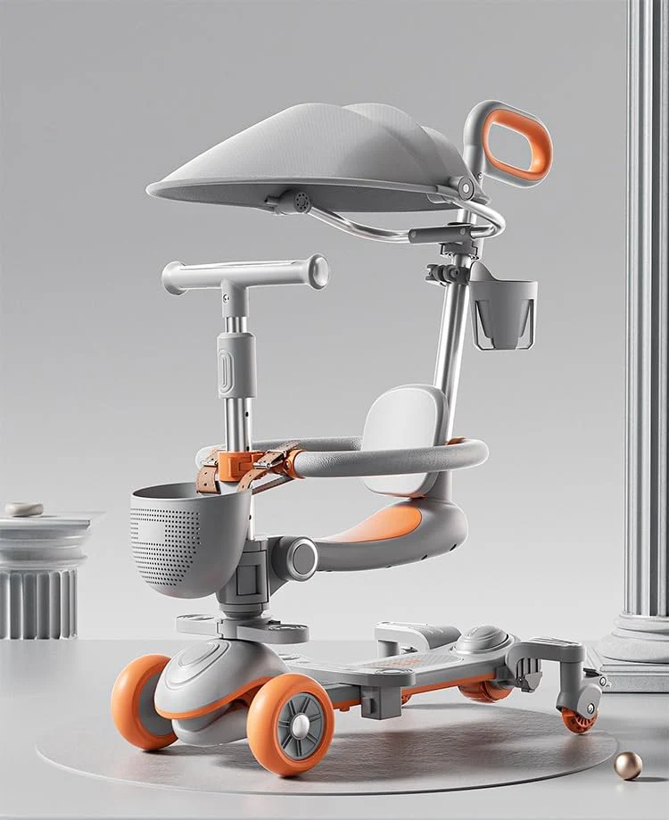 Sport Multifunctional Scooter With Shade Grey MN006