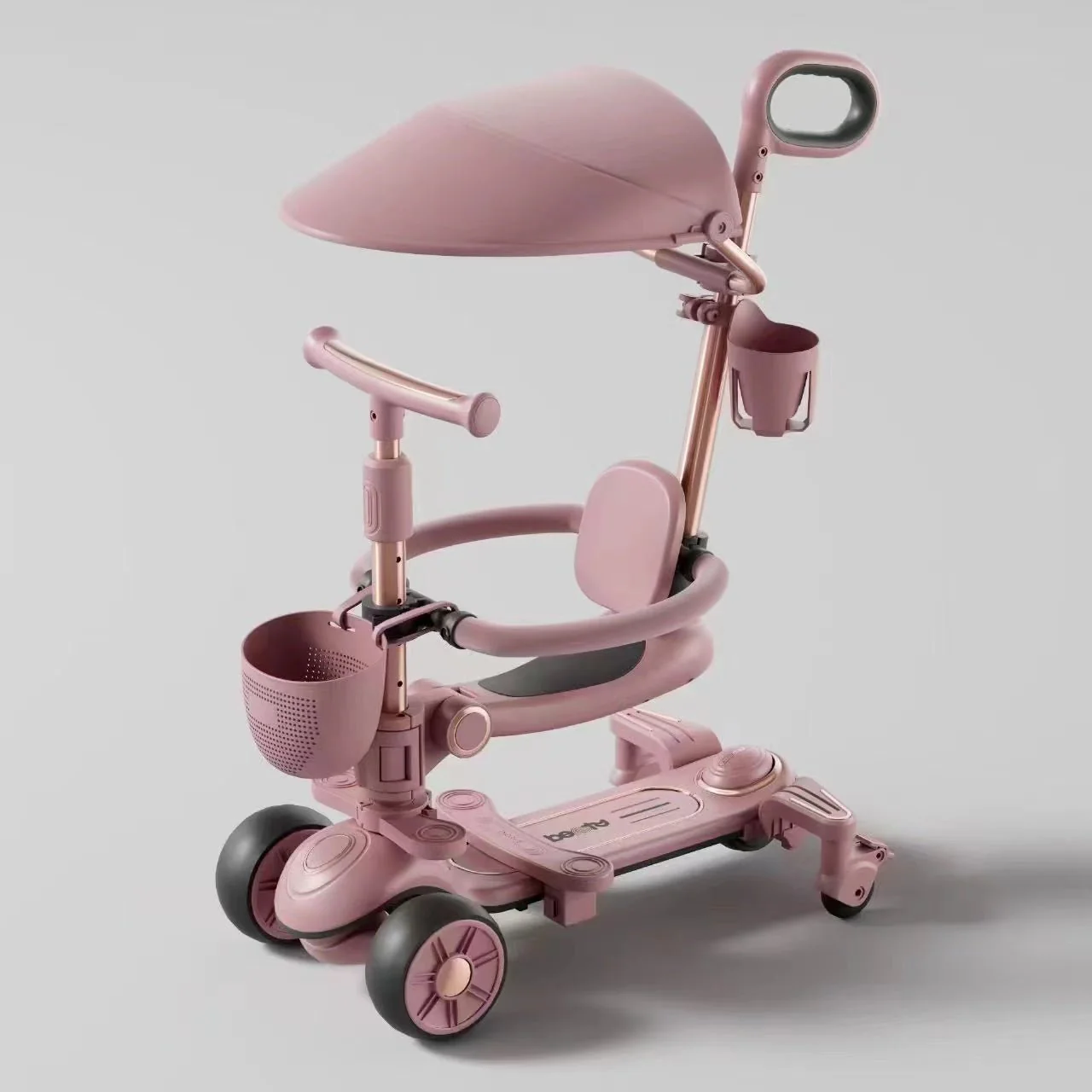 Sport Multifunctional Scooter With Shade Pink MN006