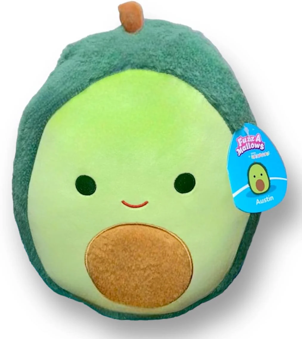 Squishmallow Fuzzamallows Austin Green Avacado SQCR00343
