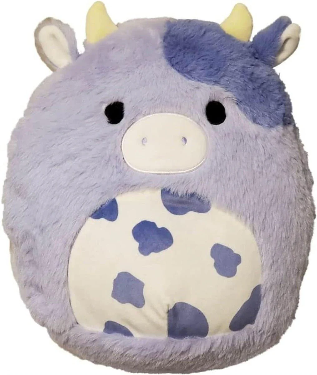Squishmallow Fuzzamallows Bubba The Purple And White Cow Plush 12inch SQCR05619/SQCR00374