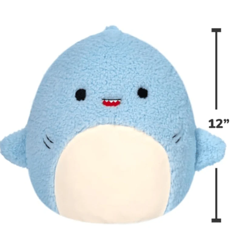 Squishmallow Fuzzamallows Davie Blue Shark 12inches - Image 4