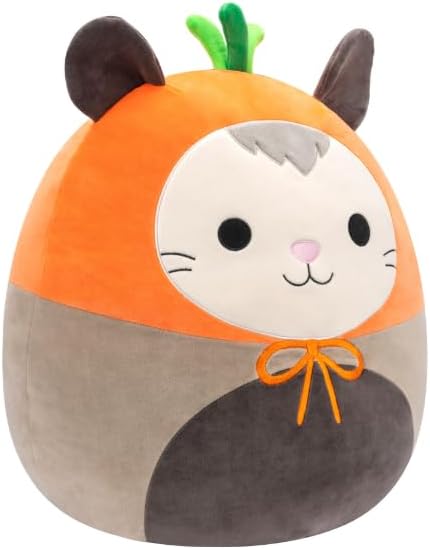 Squishmallow Little Plush Easter - Luanne the Grey Possum in Carrot Costume 7.5inches - Image 2