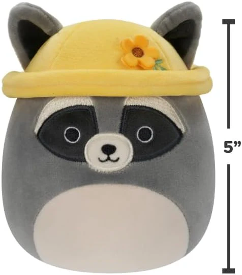 Squishmallow Little Plush Easter - Rocky the Black & Grey Raccoon 5inches - Image 4