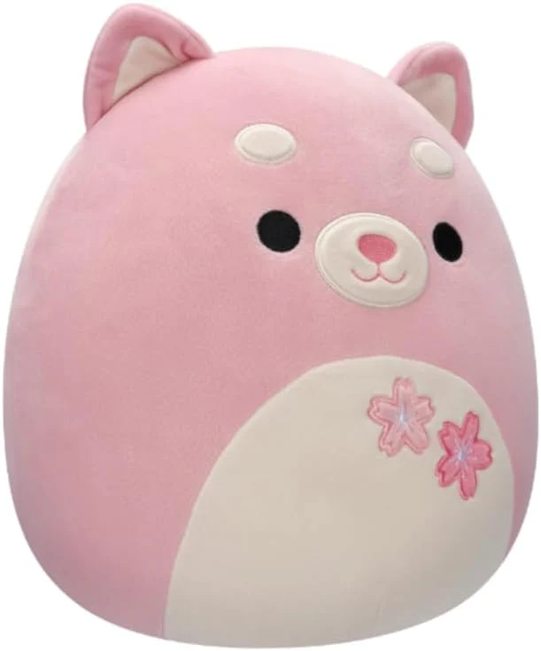 Squishmallow Sakura Setude Shiba With Flowers Plush 12inch - Image 2