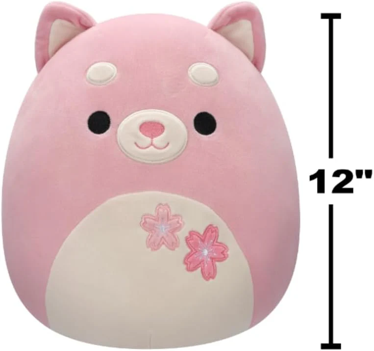Squishmallow Sakura Setude Shiba With Flowers Plush 12inch - Image 5