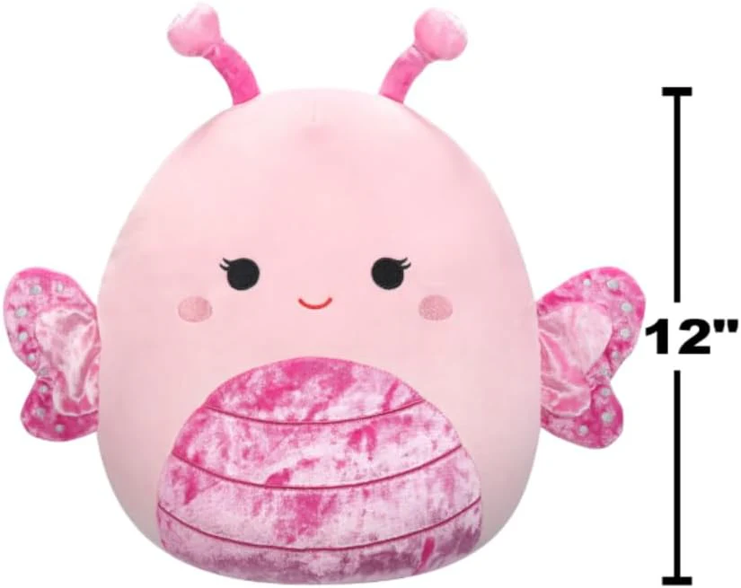 Squishmallow Velvet Mogo The Light Pink Butterfly Plush 12inch - Image 5