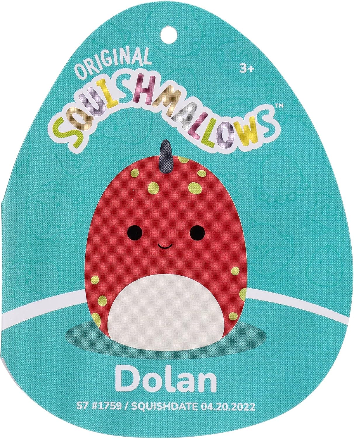 Squishmallows Dolan The Dinosaur Plush 7.5inch SQCR05399/SQCR04064 - Image 4