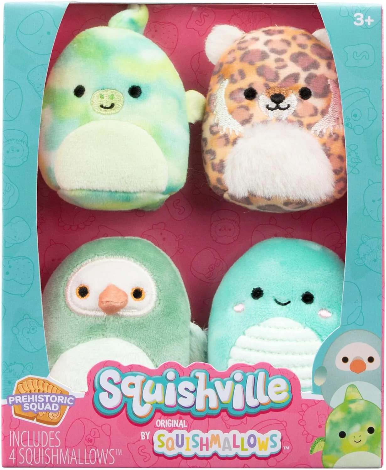 Squishmallows Squishville Mini Prehistoric Squad 4 Pieces