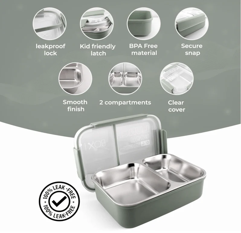 Stainless Steel Lunch Box 2550 - Image 2