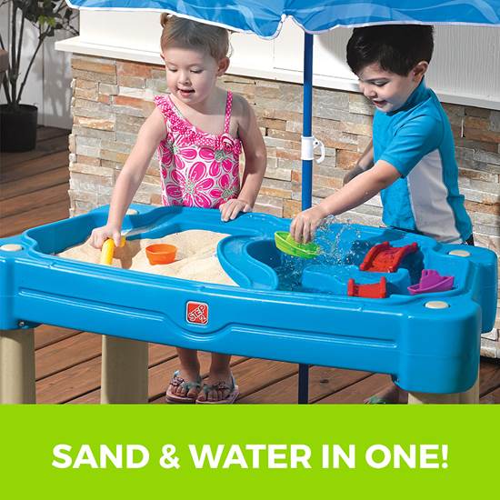 Step2 Cascading Cove Sand & Water Table with Umbrella 850900 - Image 2