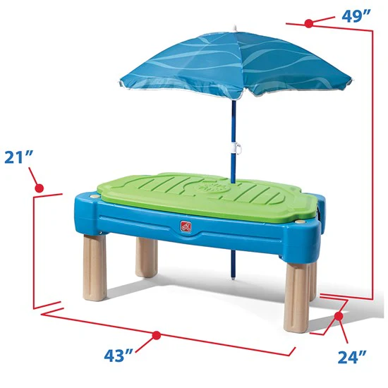 Step2 Cascading Cove Sand & Water Table with Umbrella 850900 - Image 5