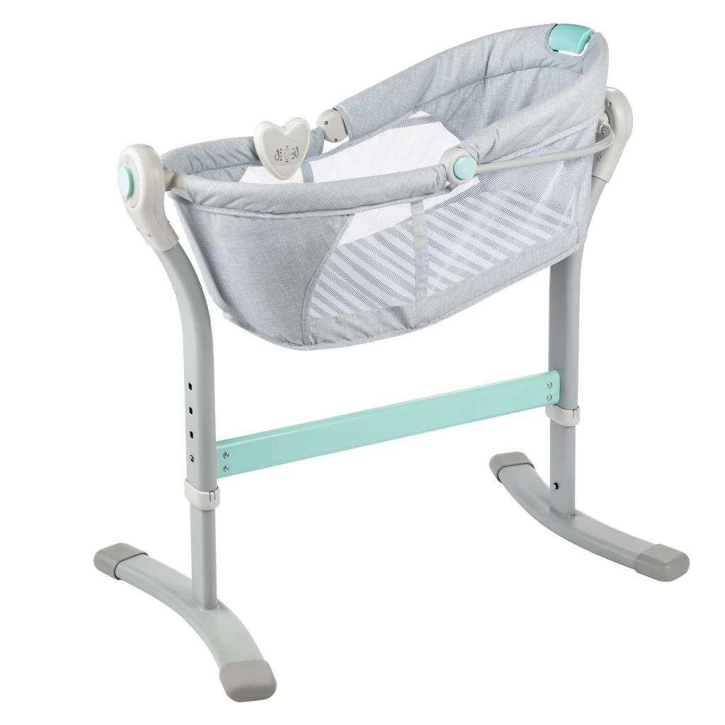 Summer Infant By Your Bed Sleeper and Teal Stripe Grey