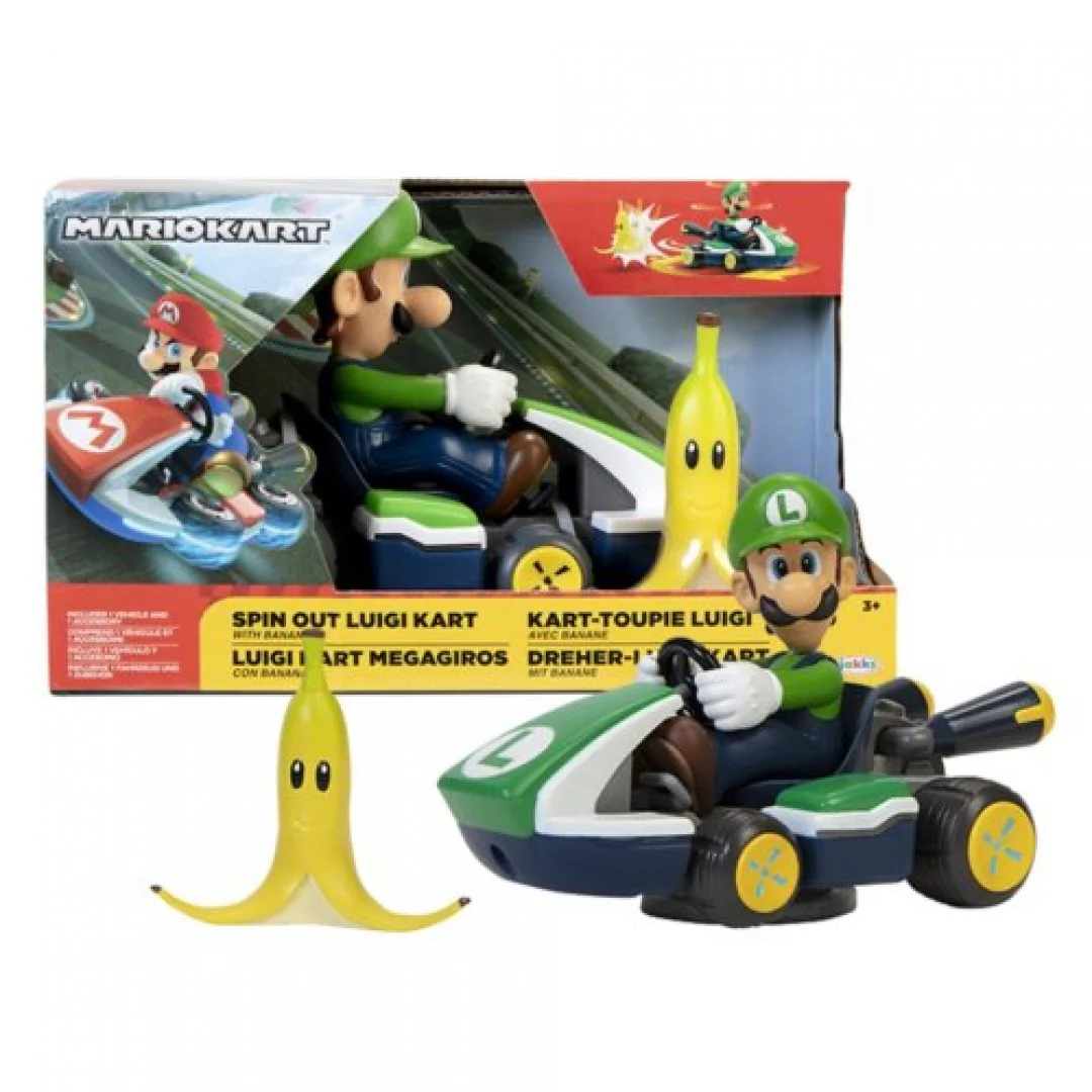 Super Mario 2.5 Inch Spin Out Mario Kart Luigi 40875