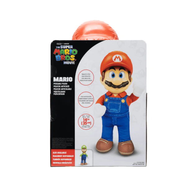 Nintendo The Super Mario Bros. Movie Poseable Plush - Mario 14inch 41726 - Image 5
