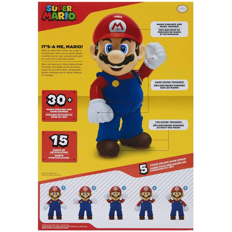 Super Mario Its A Me Mario! Talking Deluxe Action Figure 40430 - Image 6