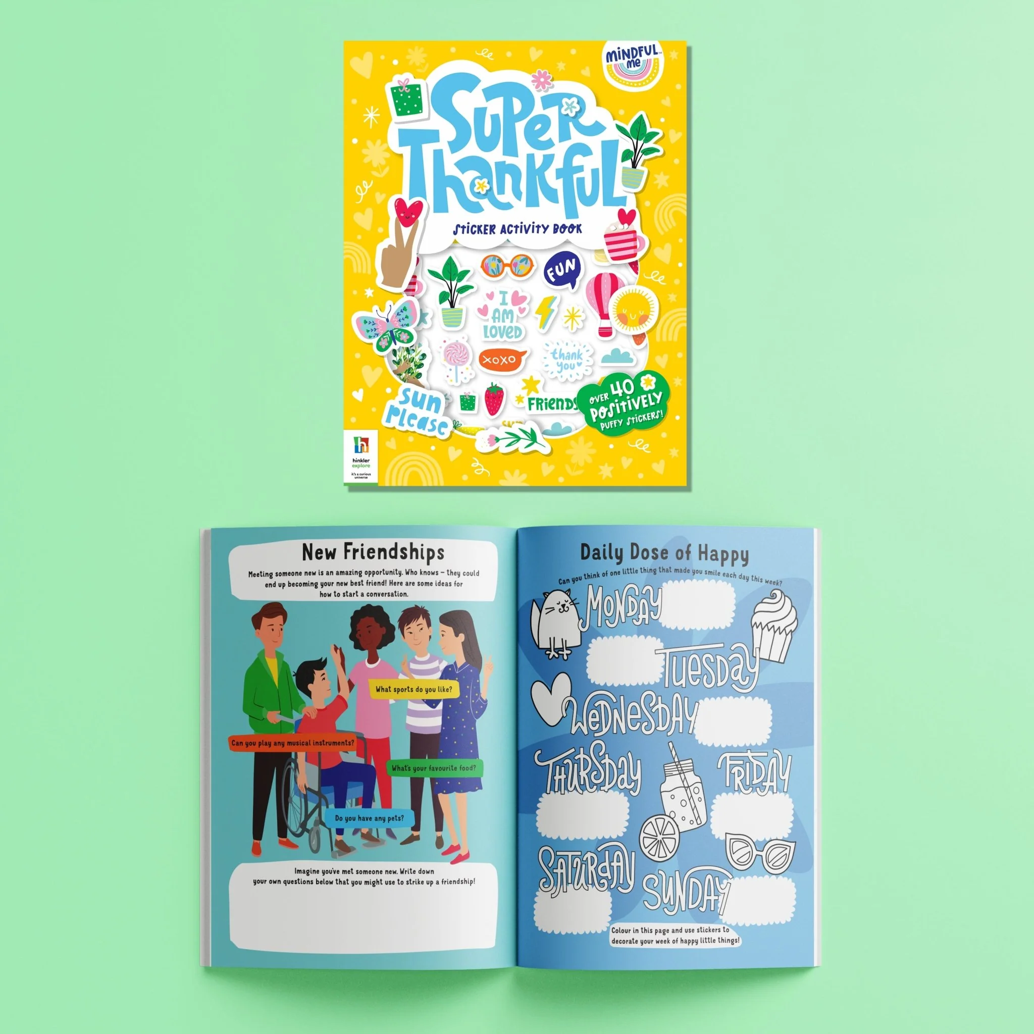 Hinkler Mindful Me Super Thankful Sticker Activity Book 152813 - Image 4