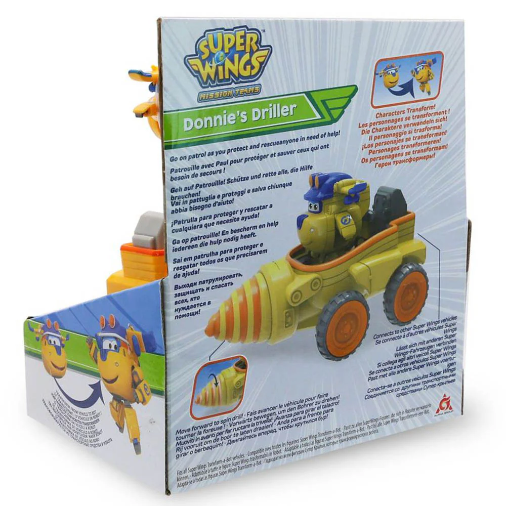 Super Wings Transform a Bot Vehicle Donnie's Driller EU730843 - Image 2