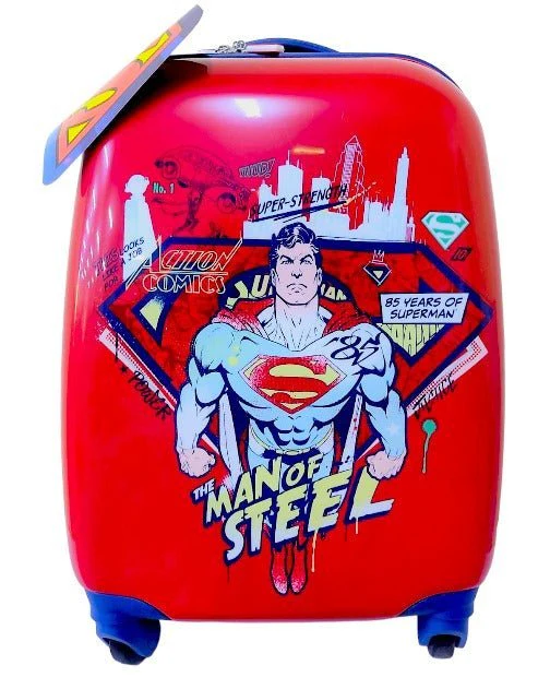 Superman Kids Luggage with Reusable Stickers 18inch TBT23SMMSKL410
