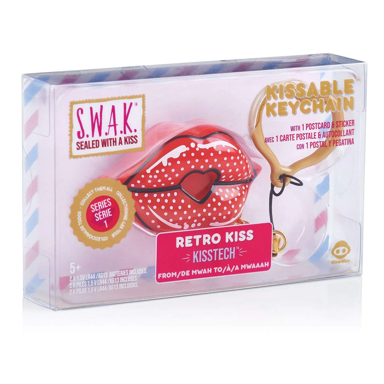 SWAK Sealed With A Kiss Retro Keychain 4110