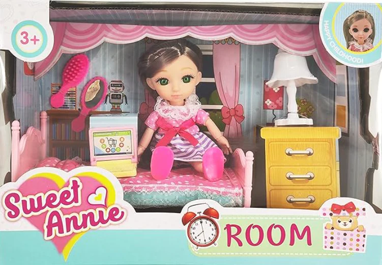 Sweet Annie Fashion Doll With Bedroom Set 6in TTC266988