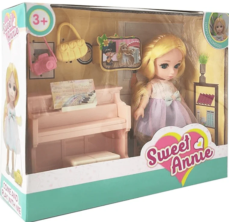Sweet Annie Fashion Doll With Piano Set 6.5in TTC284112 - Image 2