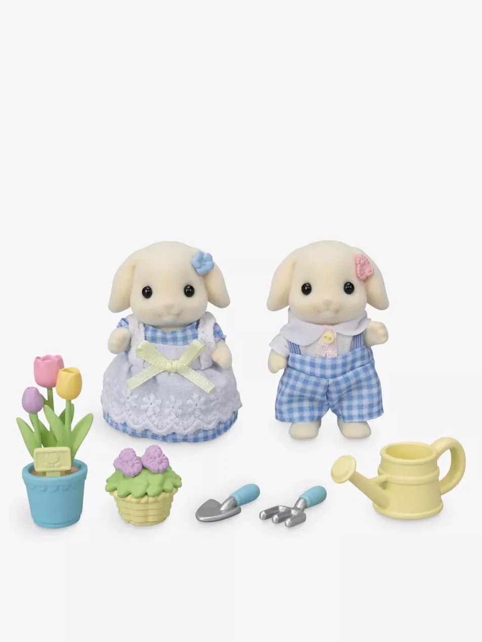Sylvanian Families Blossom Gardening Set -Flora Rabbit Sister & Brother 04422186 - Image 3