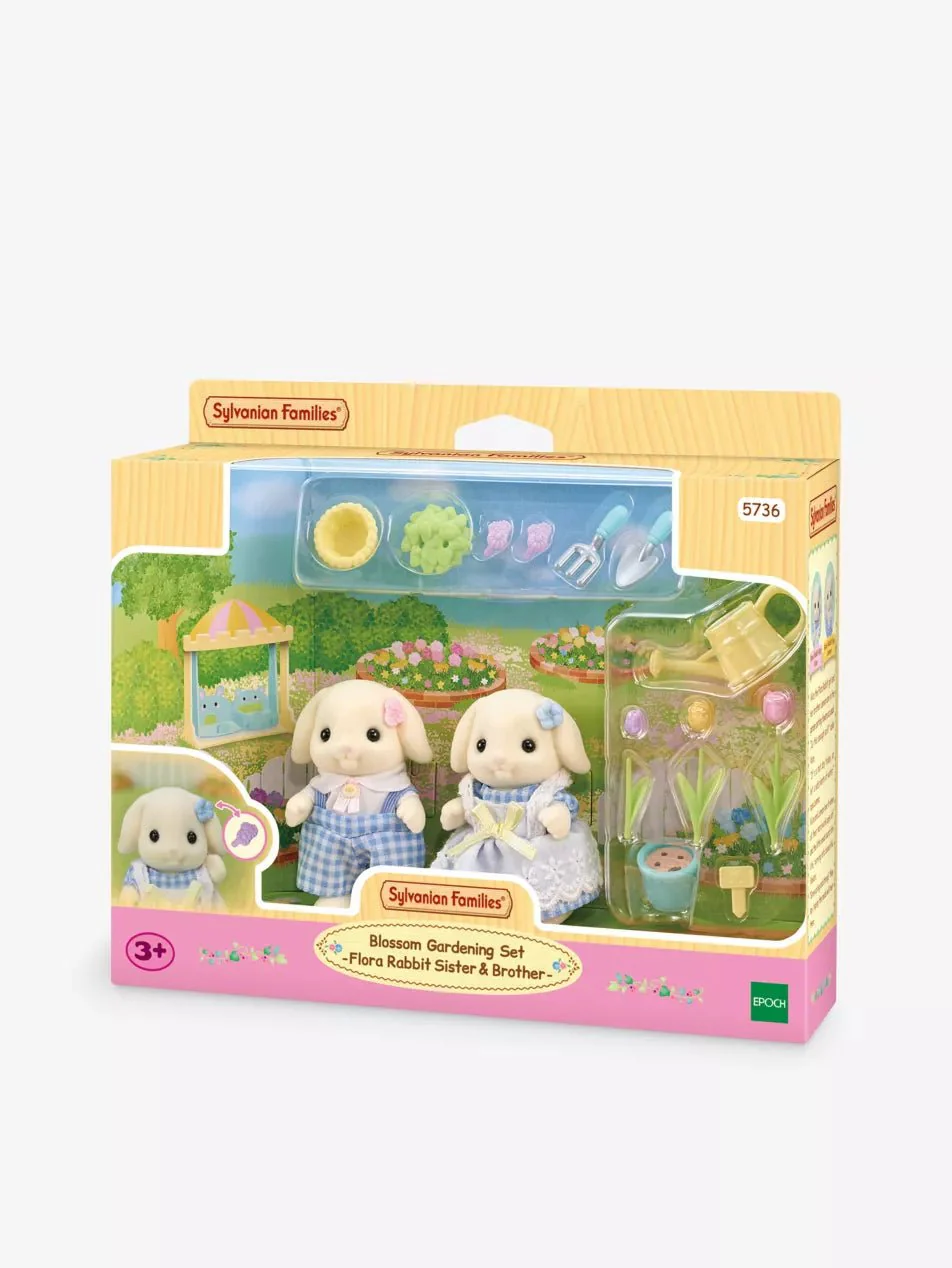 Sylvanian Families Blossom Gardening Set -Flora Rabbit Sister & Brother 04422186 - Image 5